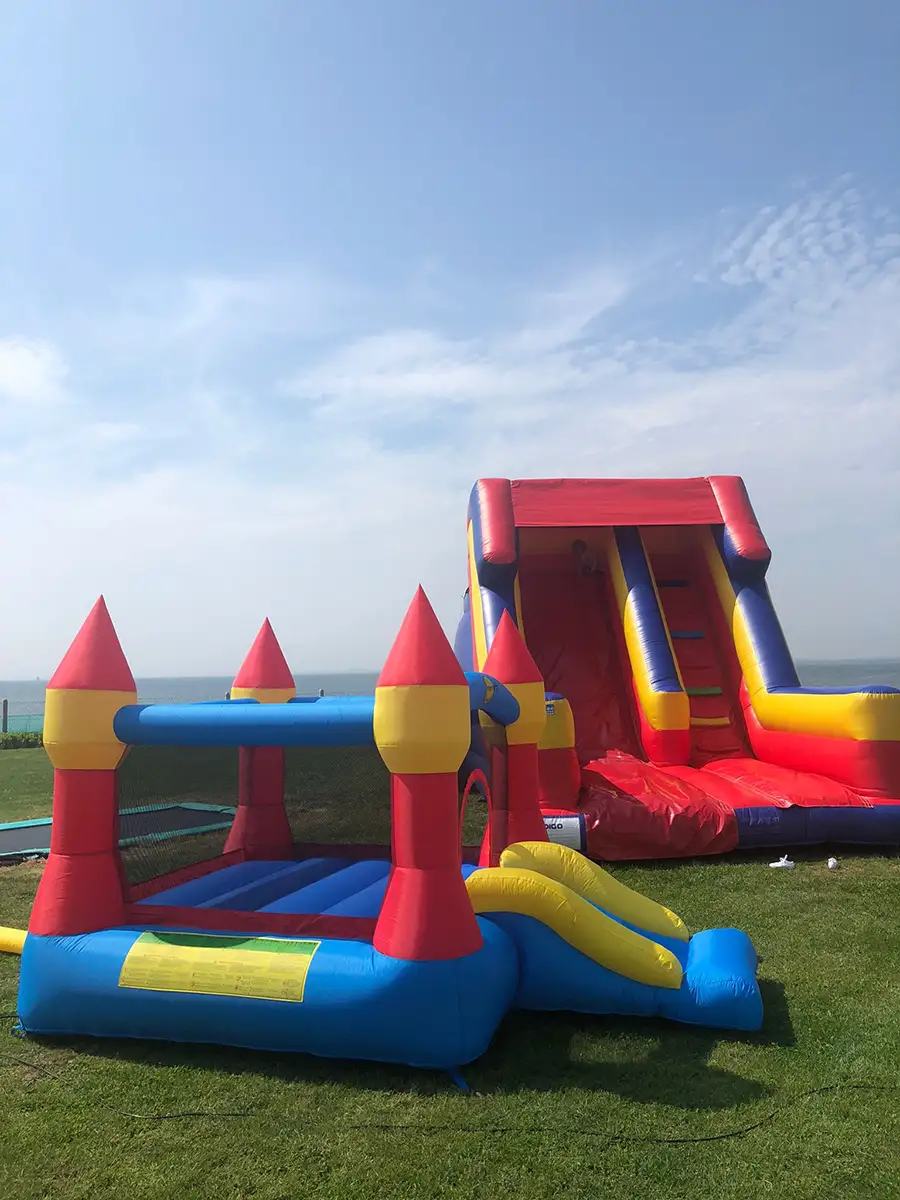 bouncy castle and inflatable slide
